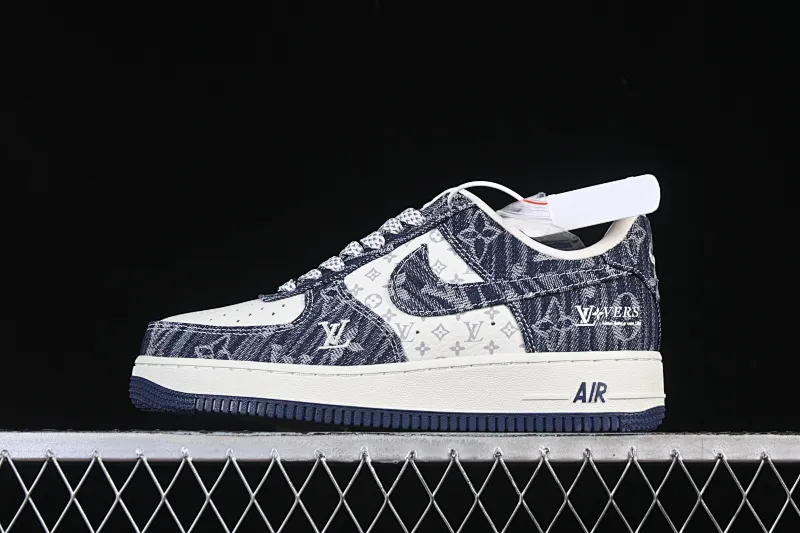 All categories Nk Air Force 1 Air Force series Nk Air Force 1 Low Air Force low-top Nike Air Force 1'07 Low LV joint white and blue Air Force 1 low-top casual sneakers YF9511-812